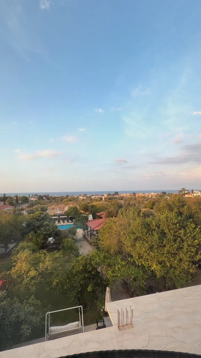View from a balcony over Lapta towards the sea